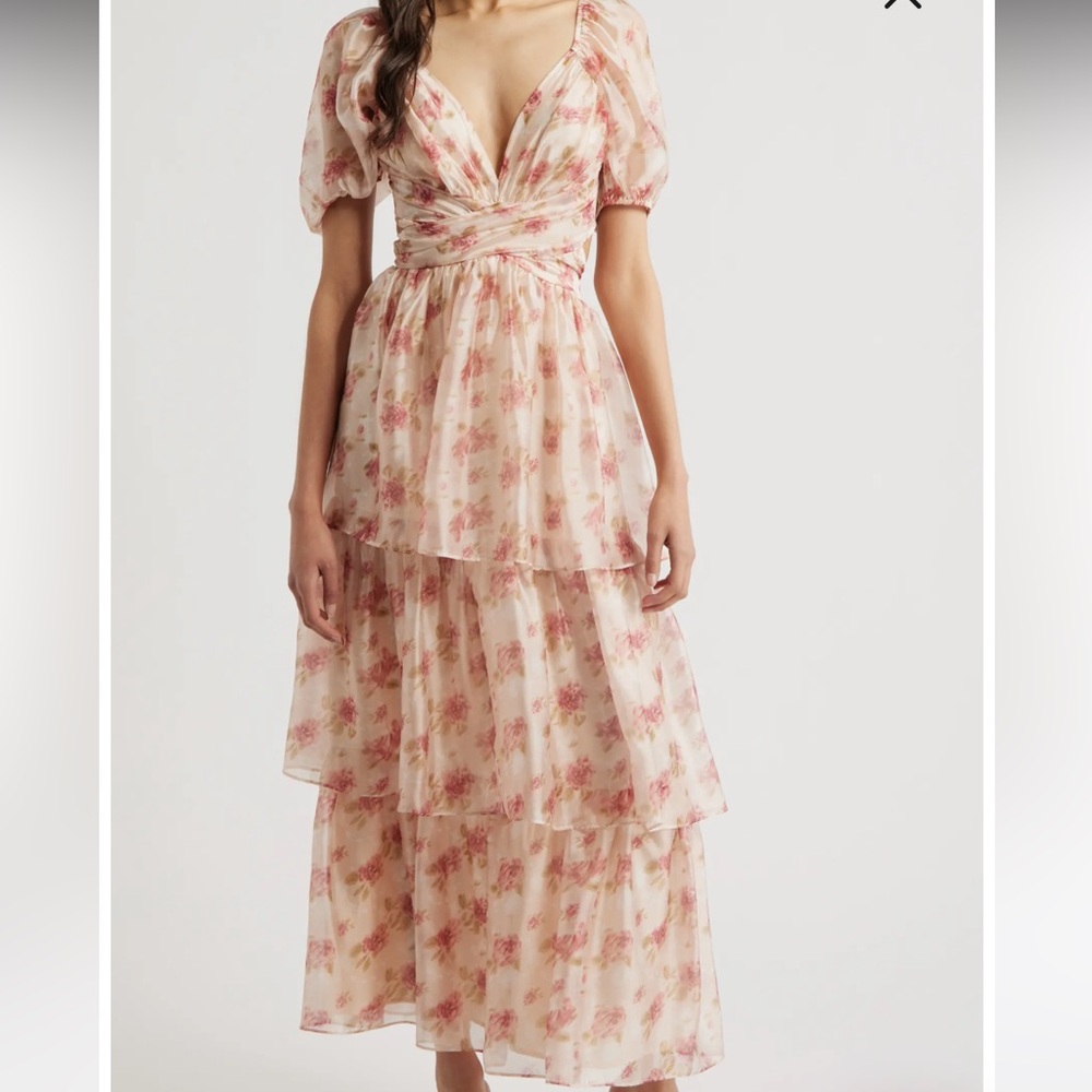 Floral Pink Maxi Dress